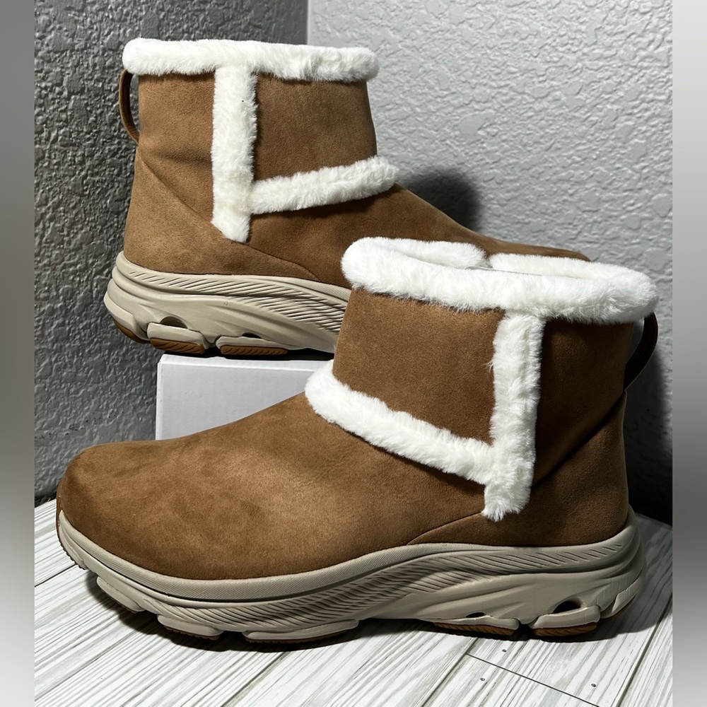 Ryka Devotion Max Women's Winter Boots walnut brown‎ size 11 wide faux fur zip